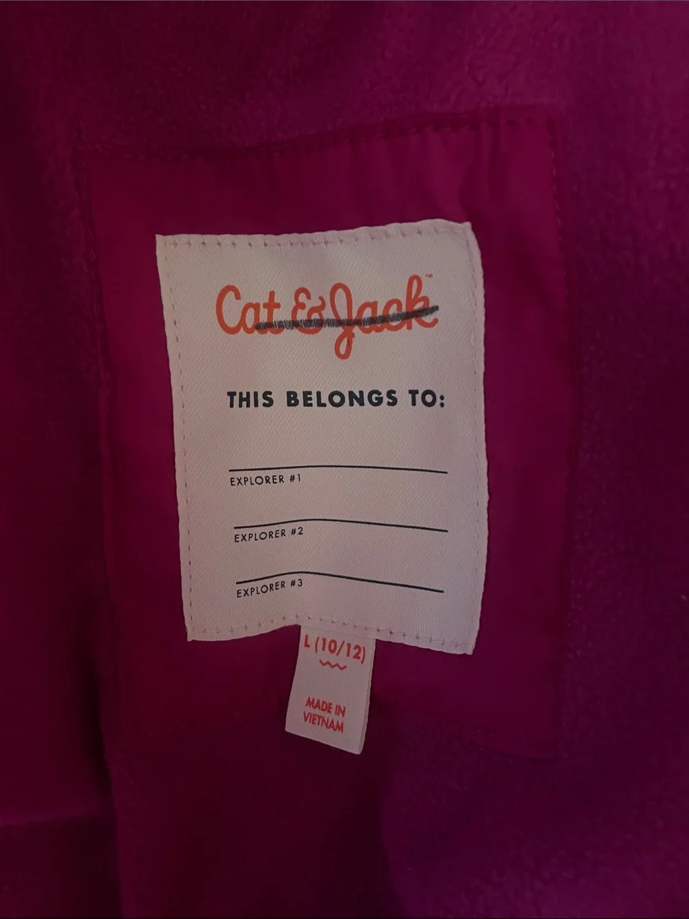 Cat & Jack Girls' Fuchsia Hooded Puffer Jacket
